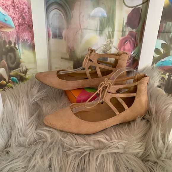 Nine West Lace Up Ballet Flats - Picture 2 of 6